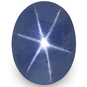 5.85-Carat GRS-Certified Unheated Royal Blue Burma Star Sapphire - Click Image to Close