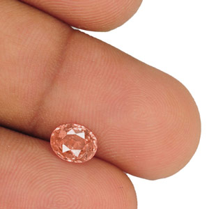 1.21-Carat Unheated Deep Pinkish Orange Padparadscha Sapphire - Click Image to Close