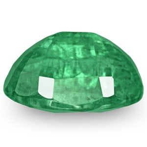 3.47-Carat Oval-Cut Lustrous Intense Green Emerald from Zambia - Click Image to Close