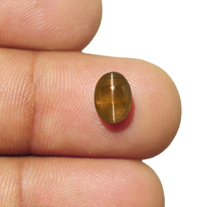2.59-Carat Dark Honey Brown VS-Clarity Chrysoberyl Cat's Eye - Click Image to Close