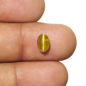 1.82-Carat Ceylon Chrysoberyl Cat's Eye with Strong Chatoyance - Click Image to Close