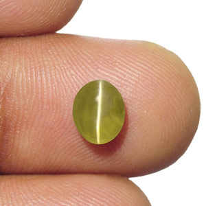 1.72-Carat IGI-Certified Yellowish Green Alexandrite Cat's Eye - Click Image to Close