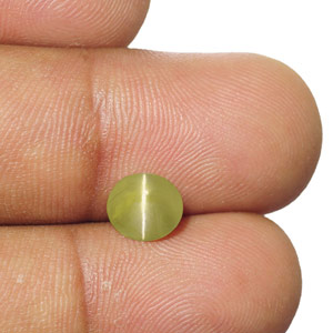 1.83-Carat Ceylon Chrysoberyl Cat's Eye with Strong Chatoyance - Click Image to Close