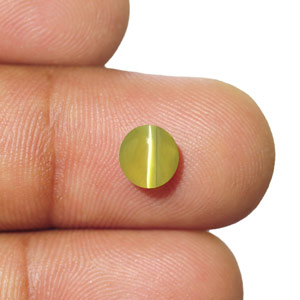 1.70-Carat Chrysoberyl Cat's Eye with Very Strong Chatoyance - Click Image to Close