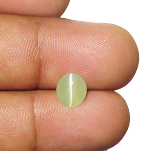 1.67-Carat Light Yellow Chrysoberyl Cat's Eye from Sri Lanka - Click Image to Close