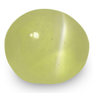 1.83-Carat Soft Greenish Yellow Ceylonese Chrysoberyl Cat's Eye - Click Image to Close