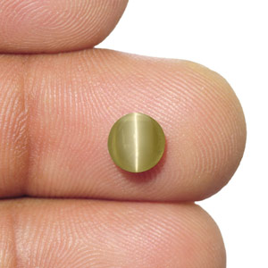 1.67-Carat Greenish Brown Chrysoberyl Cat's Eye from Sri Lanka - Click Image to Close