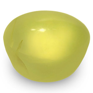 1.82-Carat Lively Green Yellow Chrysoberyl Cat's Eye from Ceylon - Click Image to Close
