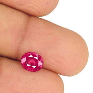 1.67-Carat Natural & Unheated Pinkish Red Ruby from Mozambique - Click Image to Close