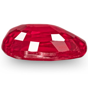 0.99-Carat Unheated Oval-Cut Rich Pinkish Red Mozambique Ruby - Click Image to Close