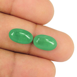 8.20-Carat Pair of Lively Intense Green Emeralds from Colombia - Click Image to Close