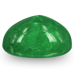1.44-Carat Lovely Rich Green Cabochon-Cut Emerald from Zambia - Click Image to Close