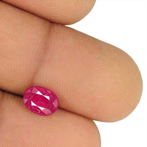 1.48-Carat Unheated Oval-Cut Pinkish Red Ruby from Mozambique - Click Image to Close