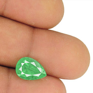 3.19-Carat Pear-Shaped Intense Green Emerald from Colombia - Click Image to Close