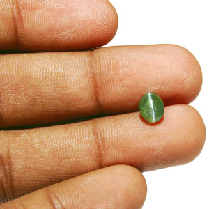 1.65-Carat Deep Green Alexandrite Cat's Eye from Orissa - Click Image to Close