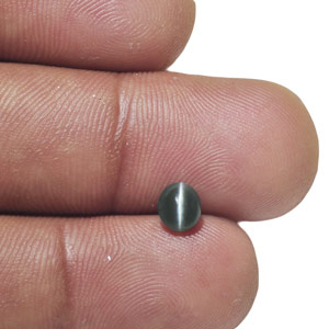 0.72-Carat Dark Green Alexandrite Cat's Eye (40% Color-Change) - Click Image to Close