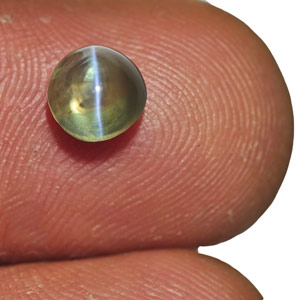 1.54-Carat Intense Green Alexandrite Cat's Eye from India - Click Image to Close