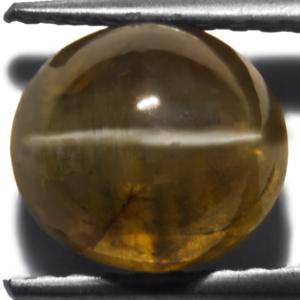 4.68-Carat Rare Honey-Green Chrysoberyl Cat's Eye - Click Image to Close