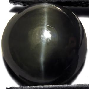 4.10-Carat Unique Greenish Black Chrysoberyl Cat's Eye - Click Image to Close