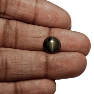 4.10-Carat Unique Greenish Black Chrysoberyl Cat's Eye - Click Image to Close