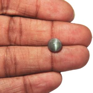 2.94-Carat Unique Dark Green Chrysoberyl Cat's Eye - Click Image to Close