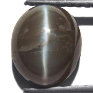 5.46-Carat Grey Chrysoberyl Cat's Eye from Madagascar - Click Image to Close