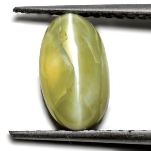 3.11-Carat Elegant Lemon Green Chrysoberyl Cat's Eye - Click Image to Close