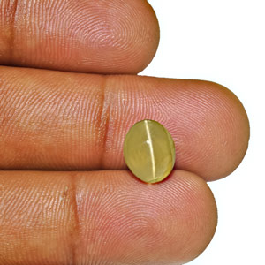 6.48-Carat Unique Brownish Grey Eye-Clean Chrysoberyl Cat's Eye - Click Image to Close