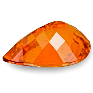 3.43-Carat Beautiful Deep Orange Pear-Shaped Clinohumite - Click Image to Close