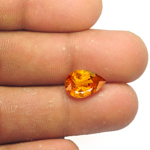 3.07-Carat Vivid Golden Orange Eye-Clean Tanzanian Clinohumite - Click Image to Close