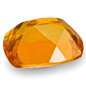 0.81-Carat Yellowish Orange Cushion-Cut Clinohumite - Click Image to Close