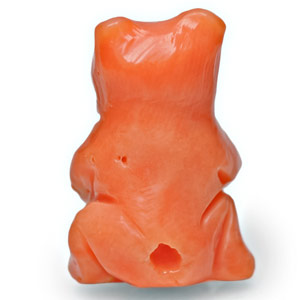 5.03-Carat Sculpture of Bear (Carved from Japanese Coral) - Click Image to Close