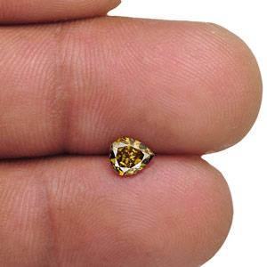 0.39-Carat Natural & Untreated Fancy Deep Golden Brown Diamond - Click Image to Close