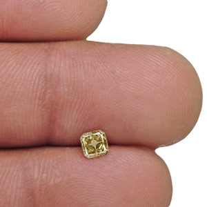 0.34-Carat Natural Fancy Deep Brown Radiant-Cut Diamond - Click Image to Close