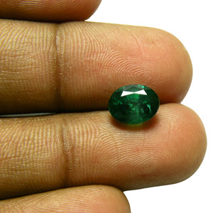 2.28-Carat Breathtaking Deep Velvet Green Emerald from Zambia - Click Image to Close
