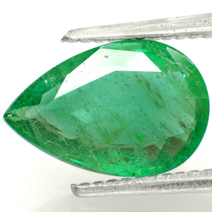 2.24-Carat Shallow-Cut Pear Shaped Zambian Emerald - Click Image to Close