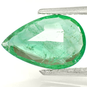 1.72-Carat Shallow-Cut Intense Green Pear-Shaped Emerald - Click Image to Close