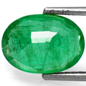 2.13-Carat Lustrous Dark Green Zambian Emerald (Untreated) - Click Image to Close