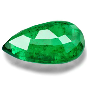 1.37-Carat Dark Leaf Green Pear-Shaped Emerald from Zambia - Click Image to Close