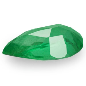 0.64-Carat Leaf Green Pear-Shaped Eye-Clean Emerald - Click Image to Close