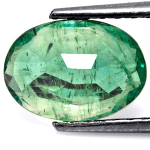 1.65-Carat Lustrous Oval-Shaped Zambian Emerald (Untreated) - Click Image to Close