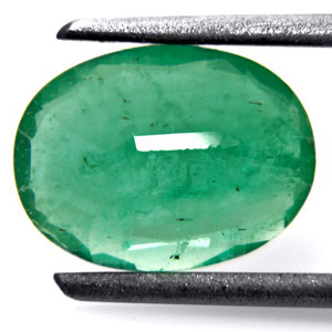 1.71-Carat Grass Green Zambian Emerald (Natural & Untreated) - Click Image to Close