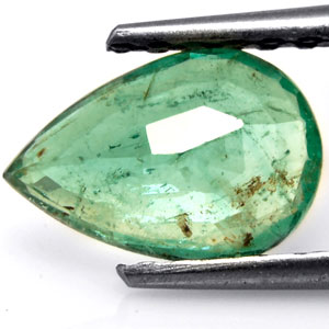 1.13-Carat Pear-Shaped Zambian Emerald - Click Image to Close