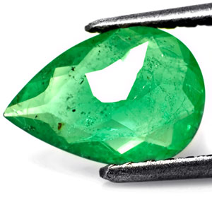 1.40-Carat Pear-Shaped Forest Green Emerald from Colombia - Click Image to Close