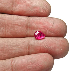 1.24-Carat Pear-Shaped Ruby from Mogok, Burma - Click Image to Close