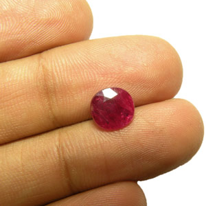 2.01-Carat Unheated Maroonish Red Winza Ruby - Click Image to Close