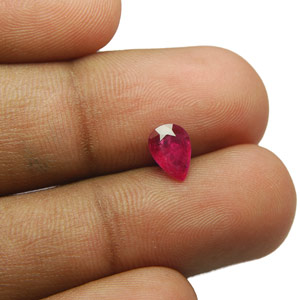 0.76-Carat IGI-Certified Unheated Pear-Shaped Niassa Ruby - Click Image to Close