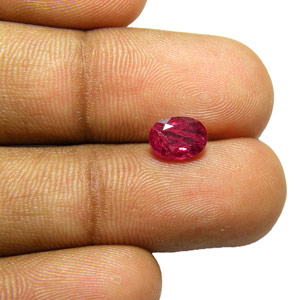 1.36-Carat High Grade Unheated Intense Red Ruby from Mozambique - Click Image to Close