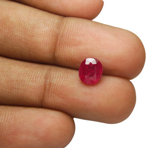 1.69-Carat Natural & Unheated Purplish Red Mozambique Ruby - Click Image to Close