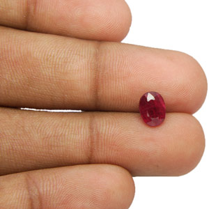1.55-Carat Unheated Purplish Red Ruby from Niassa Mines - Click Image to Close
